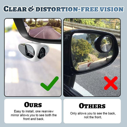 Dubbelvy-spegel för döda vinkeln i bile