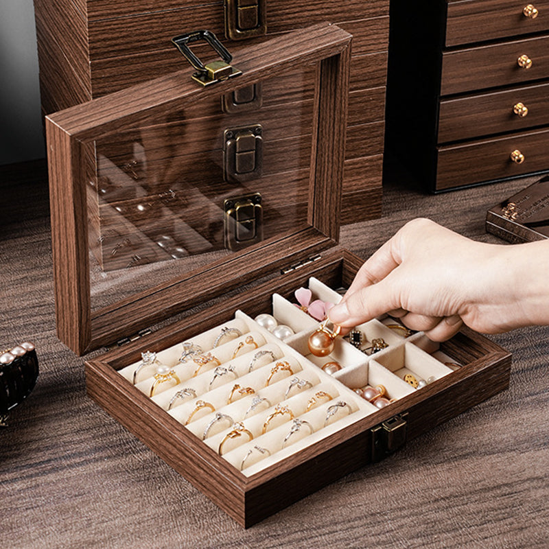 5-lagers smyckeskrin i valnötsträ