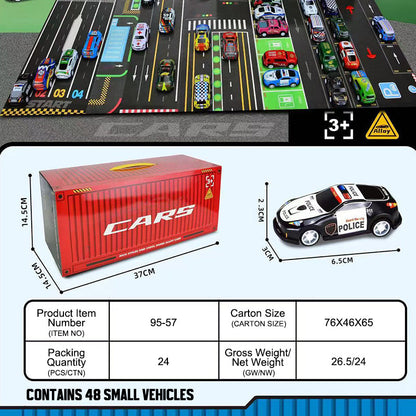 (Gratis frakt)Gavesett med mini pullback-container til bil 🚗🎁