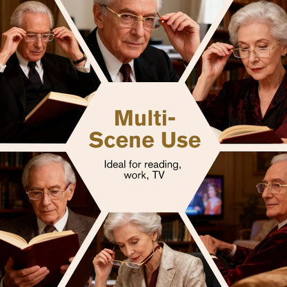 👓Hopfällbara läsglasögon med blått ljusfilter och etu