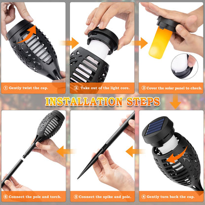 🔥2025 Solcellslampor - Utomhusdekor med flammande eld