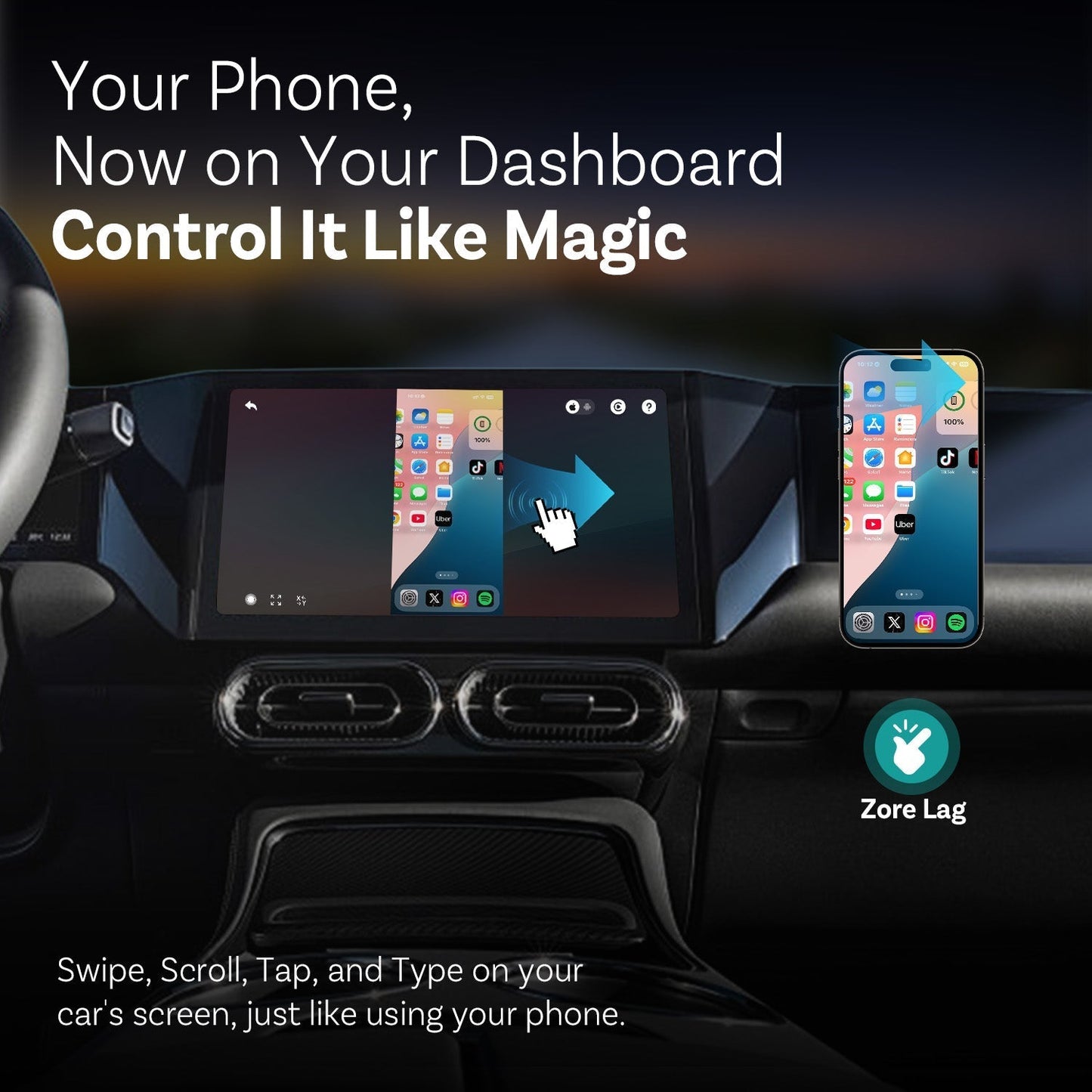 Kabelgebundenes CarPlay unterstützt die Rückwärtssteuerungsspiegelung