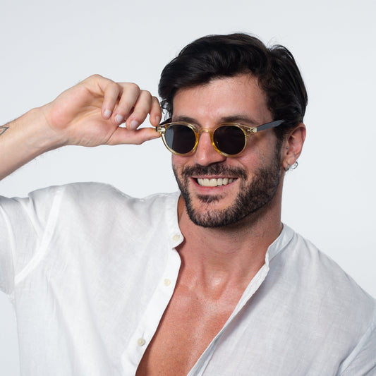 ✨Retro-Rundrahmen-Sonnenbrille mit Nieten✨