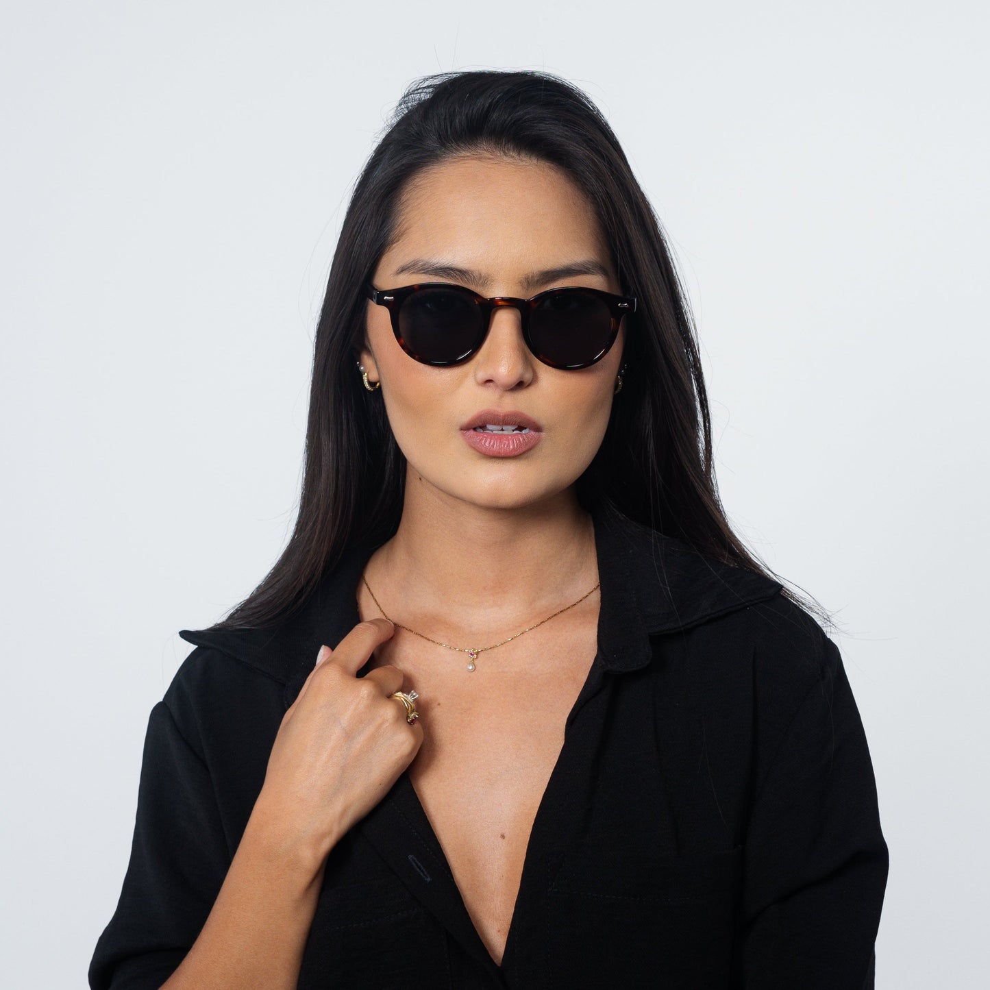 ✨Retro-Rundrahmen-Sonnenbrille mit Nieten✨
