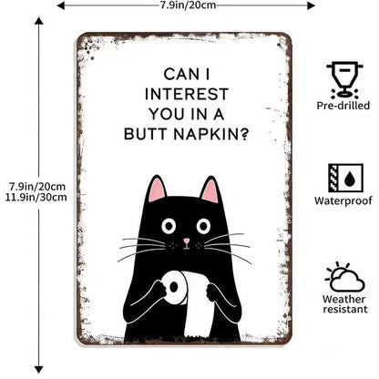 🔥Vintage svartvit kattväggkonst