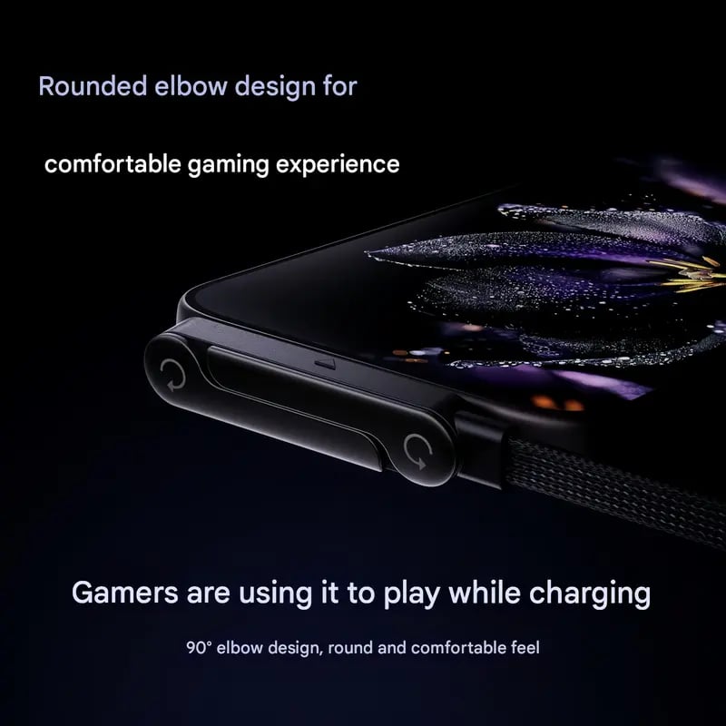 ⚡2-i-1 osynlig hållare och laddningskabel – 240 W snabbladdningskabel med inbyggt telefonstativ