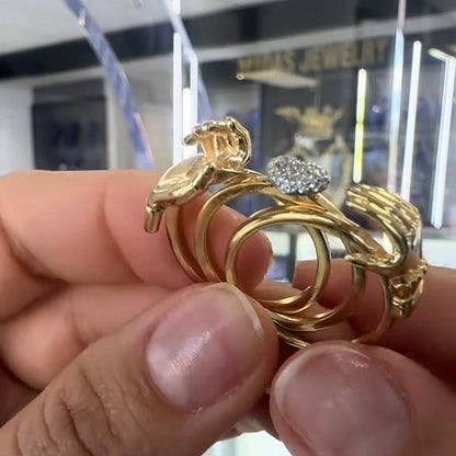 💞Herzring mit offenen Händen