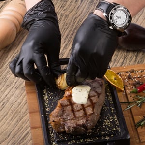 100/50 stk. svarte engangshansker av nitril