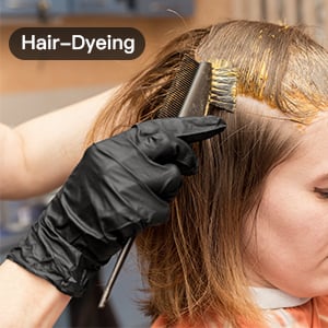 100/50 stk. svarte engangshansker av nitril