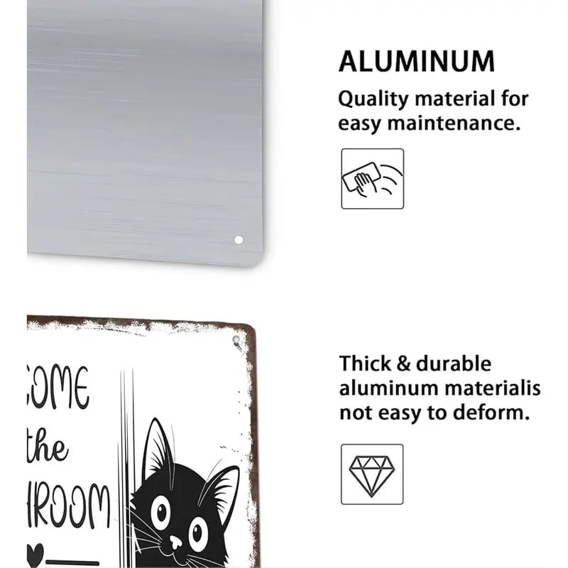 🔥Vintage svartvit kattväggkonst