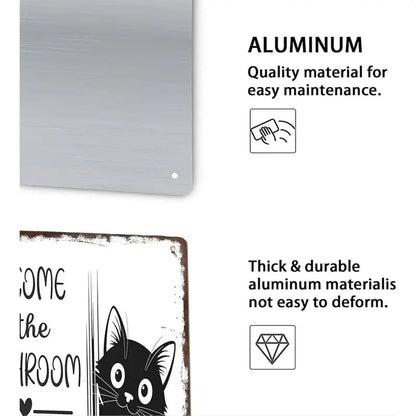 🔥Vintage svartvit kattväggkonst