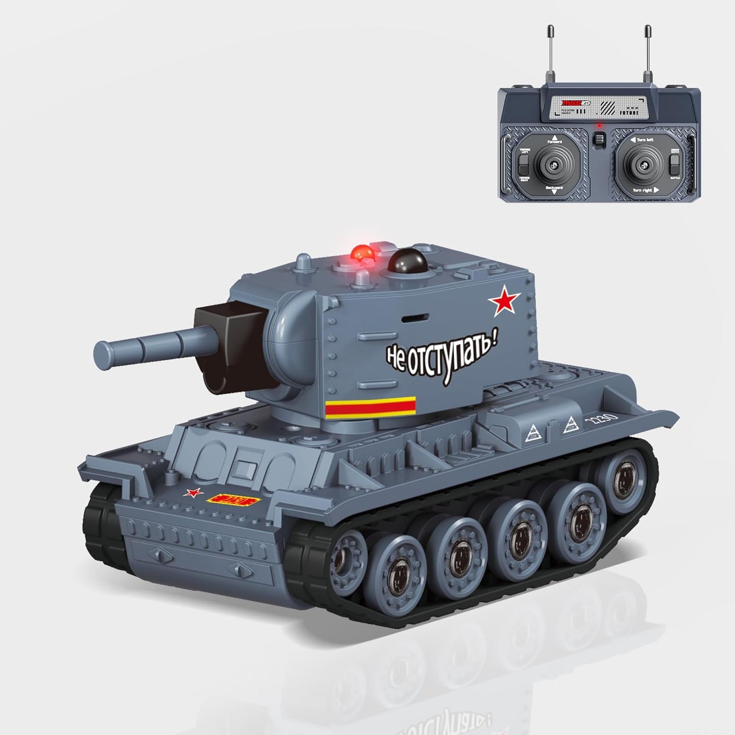 Mini-RC-Panzer mit 330° drehbarem Turm sowie Sound und Beleuchtung