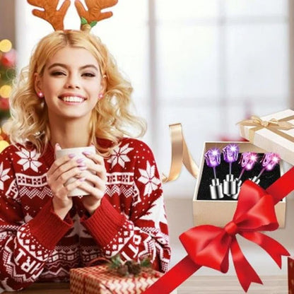 Stiliga LED-belysta kronaörhänge