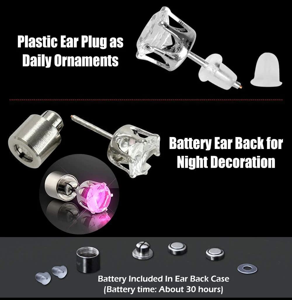 Stiliga LED-belysta kronaörhänge