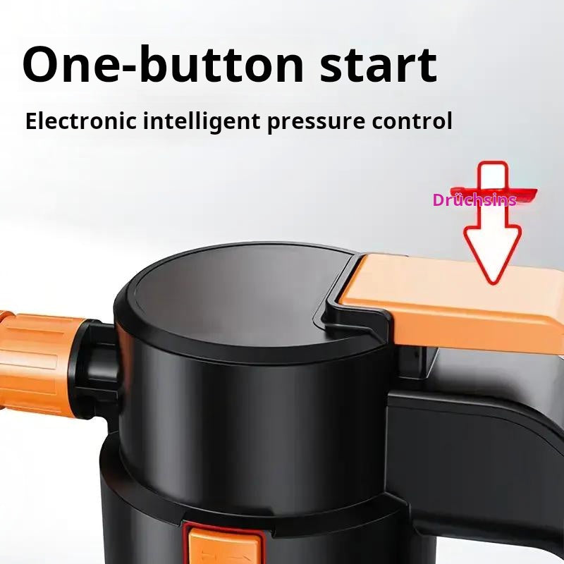 Elektrisk biltvättspistol, handhållen högtryckstvätt, multifunktionell, stor kapacitet, lång batteritid, för bilar, kök, hushållsrengöring