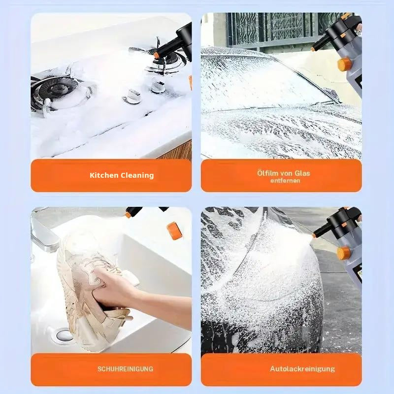 Elektrisk biltvättspistol, handhållen högtryckstvätt, multifunktionell, stor kapacitet, lång batteritid, för bilar, kök, hushållsrengöring