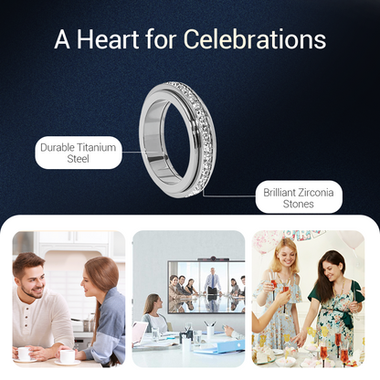 💖Black Friday Mega Deal – 50 % rabatt!💖Roterande spinnerring tillverkad av titanstål med zirkoniumoxid