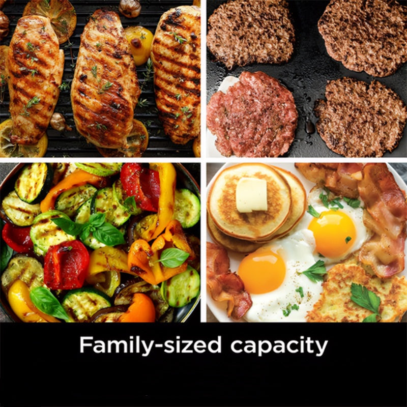 ⏳Begränsat erbjudande⏰Rökfri inomhusgrill 2200 W med nonstick-belagd platta🥩