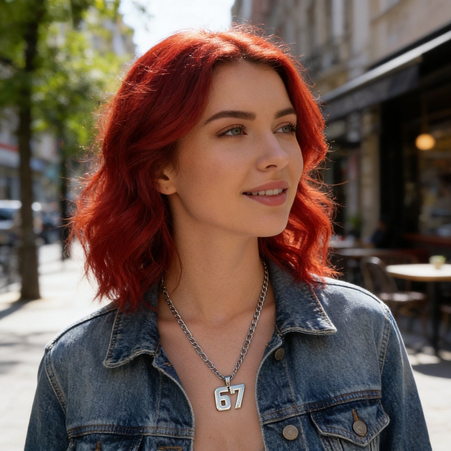 🔥Het försäljning✨ Halsband med 67-nummerhäng