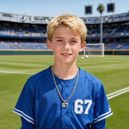 🔥Het försäljning✨ Halsband med 67-nummerhäng