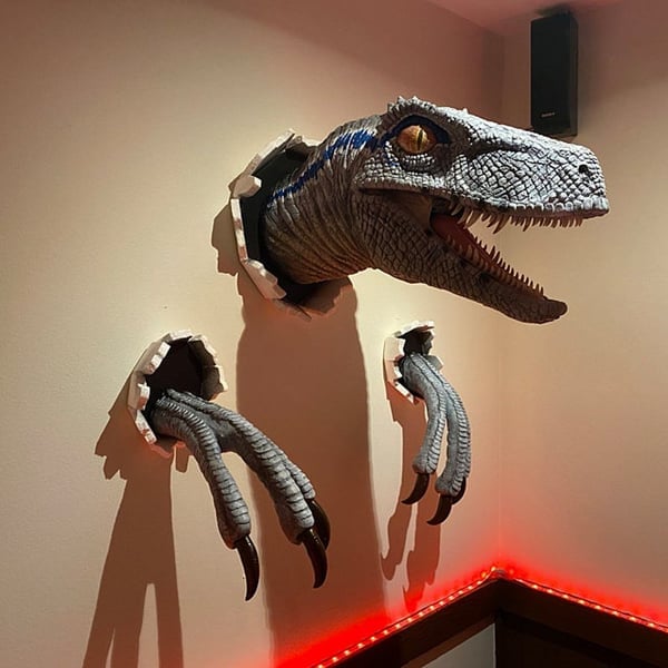🎉3D-väggdekoration med dinosaurier