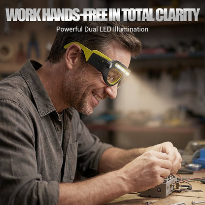 ⏰Uppladdningsbar LED-glasögon med pannlamp