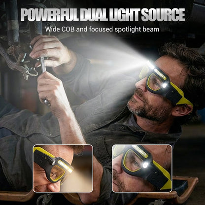 ⏰Uppladdningsbar LED-glasögon med pannlamp