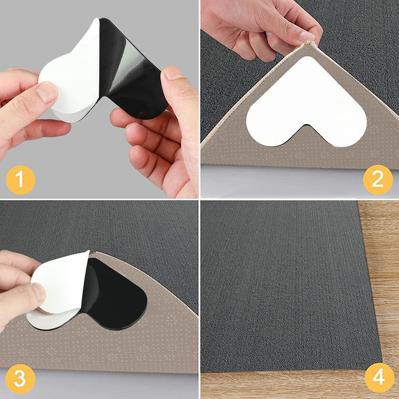 💕Hjärtformade återanvändbara halkskydd för mattor