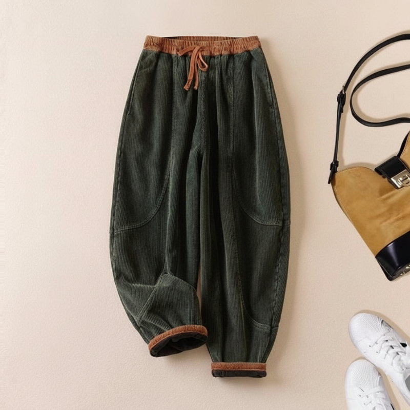 Varma haremsbyxor för dam i manchester med plyschfoder