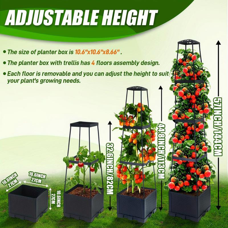 ⏳Tidsbegränsat erbjudande⏰Upphöjda planteringslådor med spalj