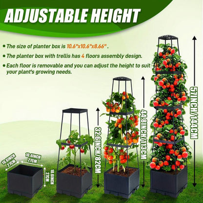 ⏳Tidsbegränsat erbjudande⏰Upphöjda planteringslådor med spalj