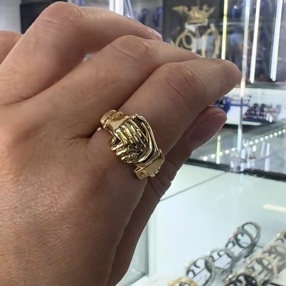 💞Herzring mit offenen Händen