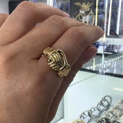 💞Herzring mit offenen Händen